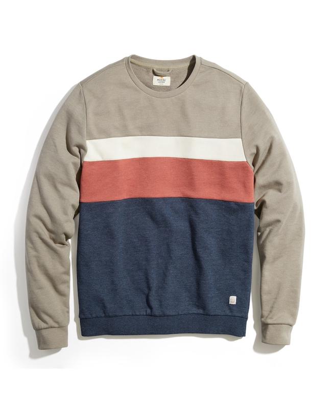 Premium Colorblock Crew Sweatshirt